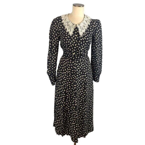 Vintage Dresses & Skirts - VTG Floral Lace Cottagecore Blouse & Skirt Set Laura Hensen Fits Like Small